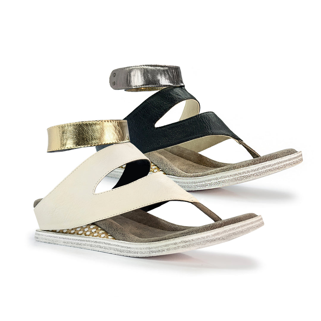 Lava 2 - Bone flips to Black - 4 Way Sandal