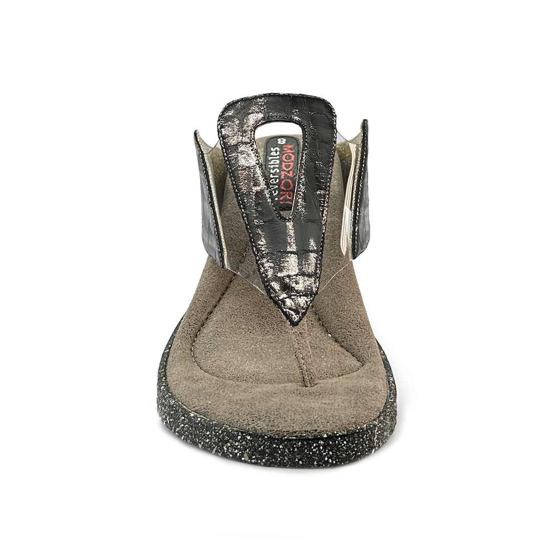 Grazia 4 - Black-Pewter flips to Sparkling Gold