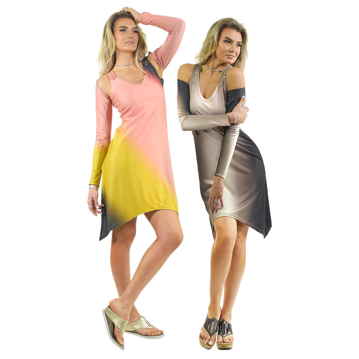 "As Is" - Reversible & Adjustable 2 Piece Set - Dress & Shrug Combo