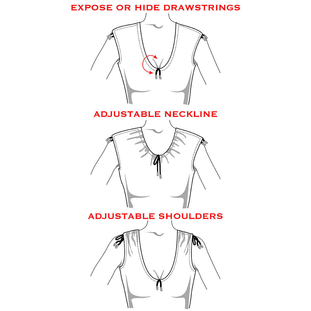 Reversible & Adjustable V-Neck Top