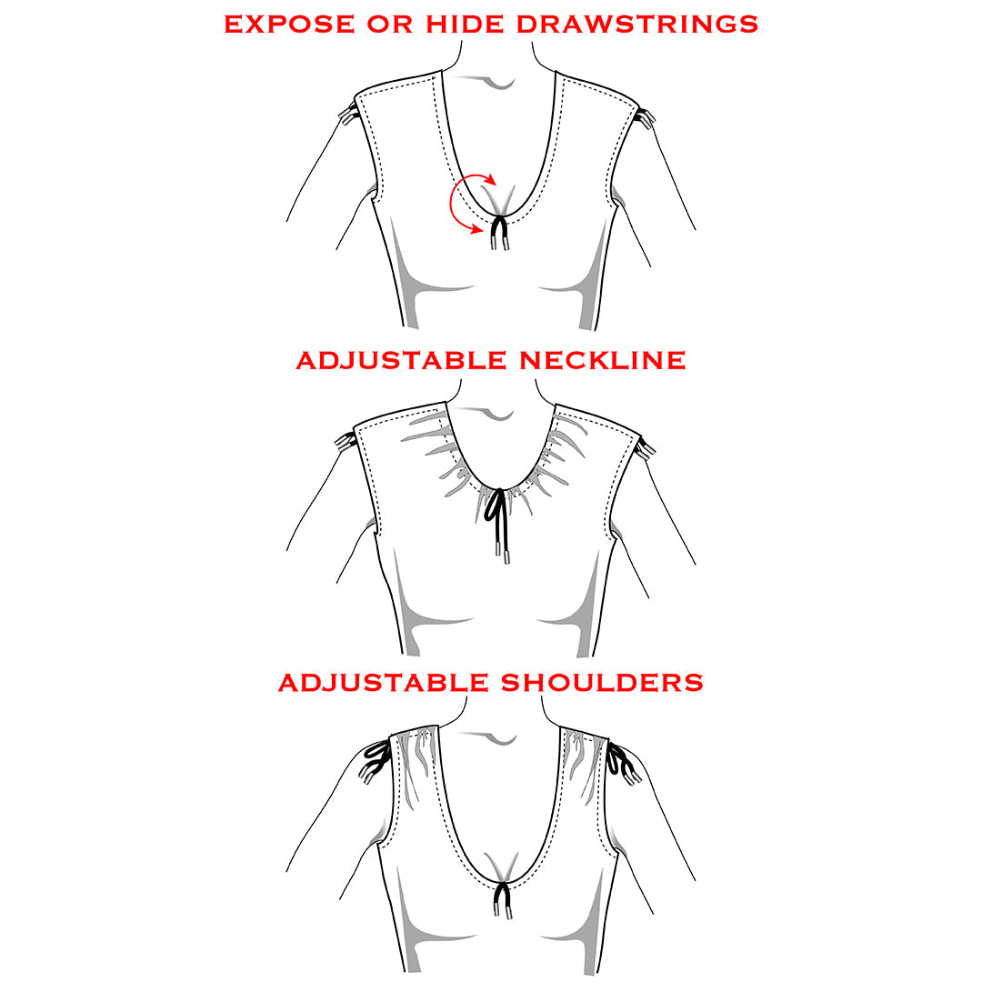"As Is" - Reversible & Adjustable V-Neck Top