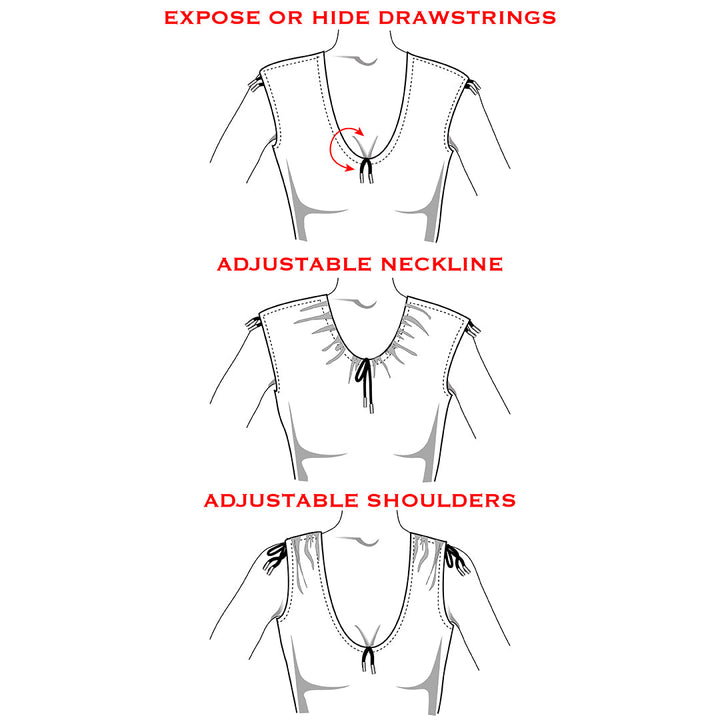 "As Is" - Reversible & Adjustable V-Neck Top