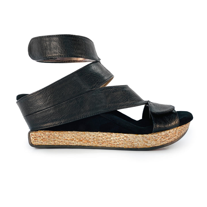 Olivia 2 - Taupe flips to Black - 4 Way Sandal