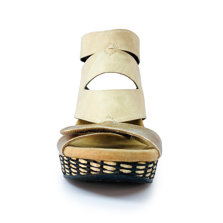 Olivia 4 - Cream flips to Black - 4 Way Sandal