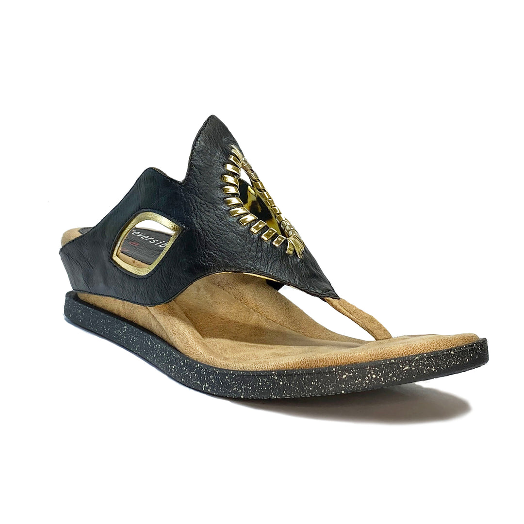 Lirah 2 - Leopard print flips to Black