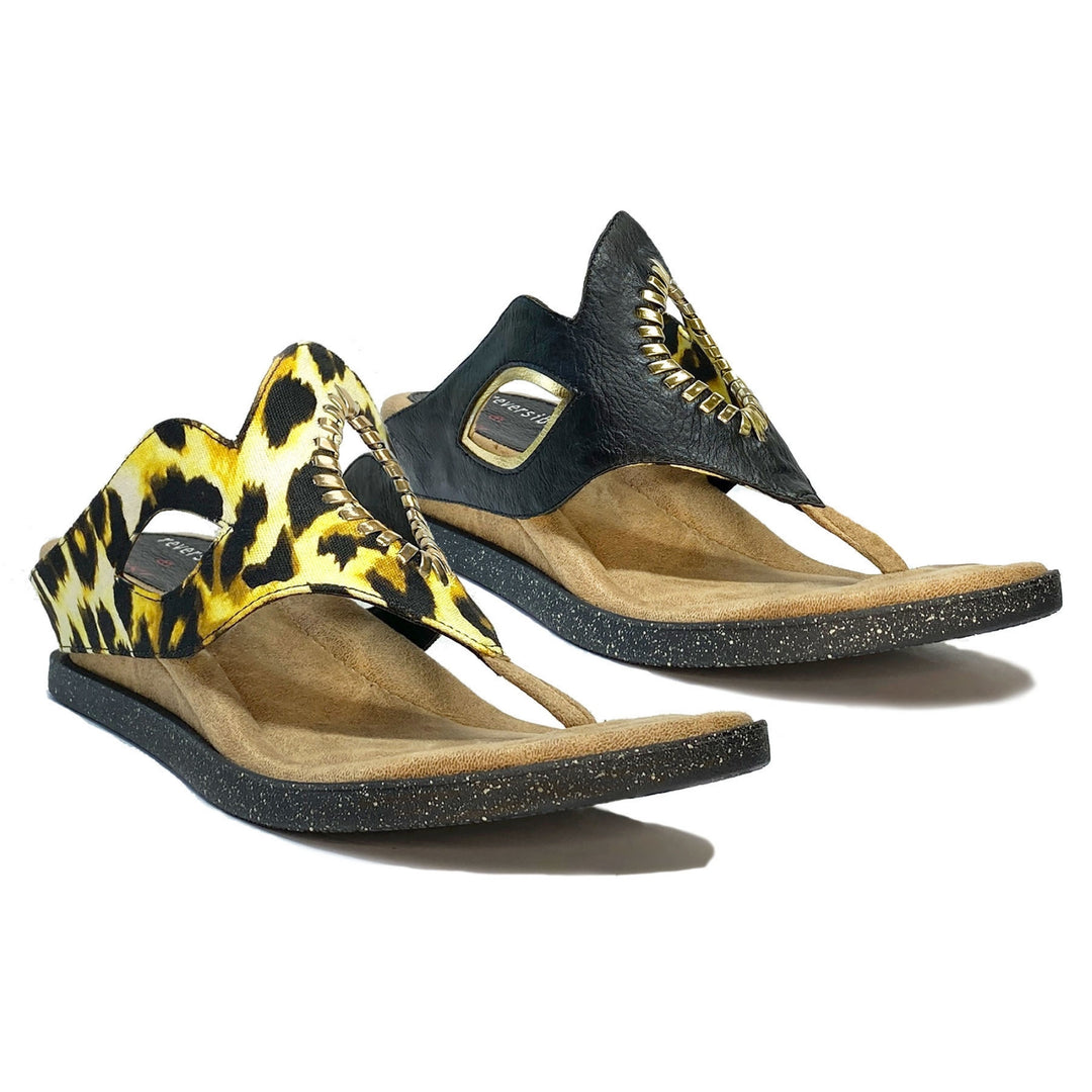 Lirah 2 - Leopard print flips to Black