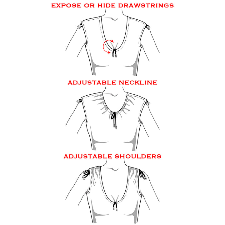 Reversible & Adjustable V-Neck Dress