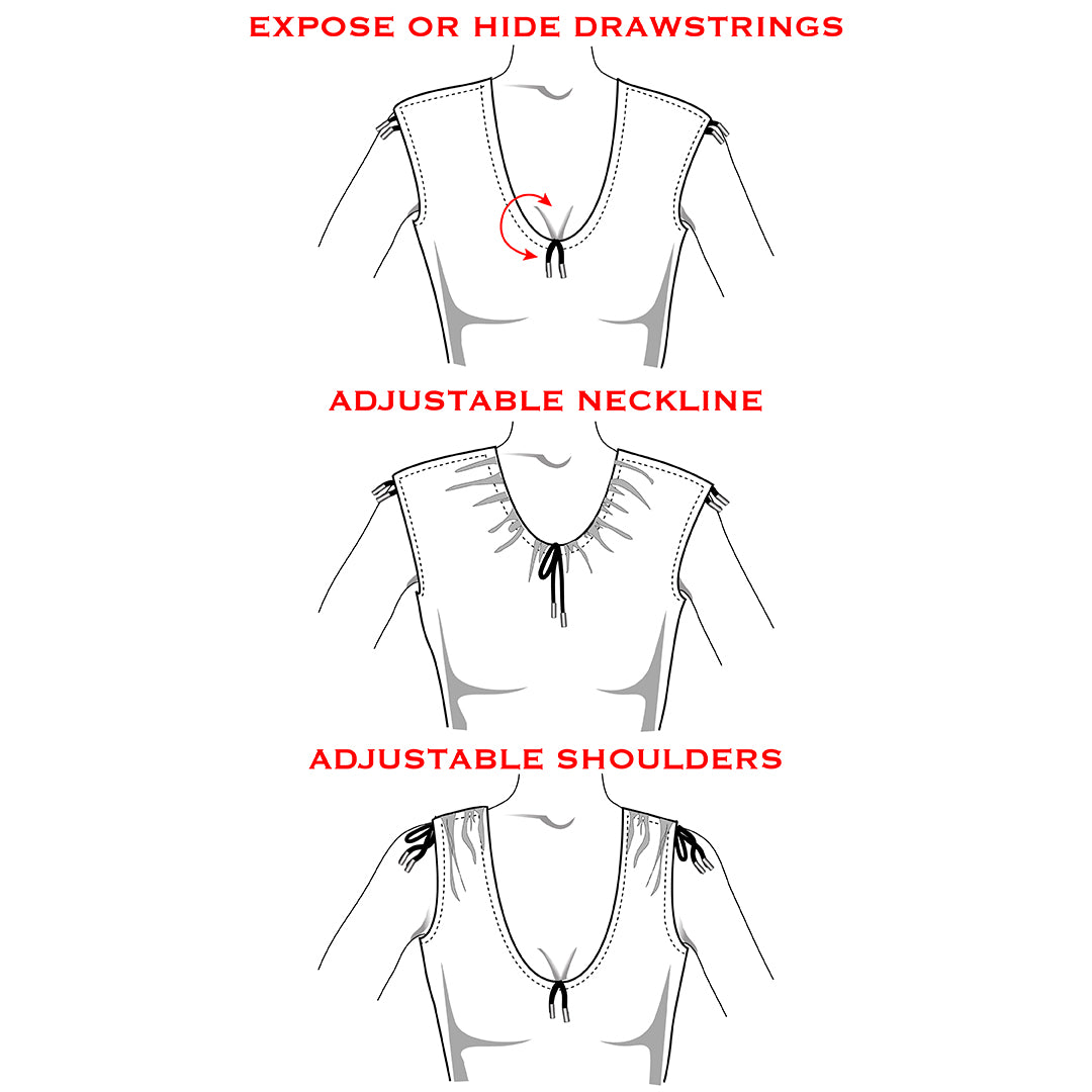 Reversible & Adjustable V-Neck Dress