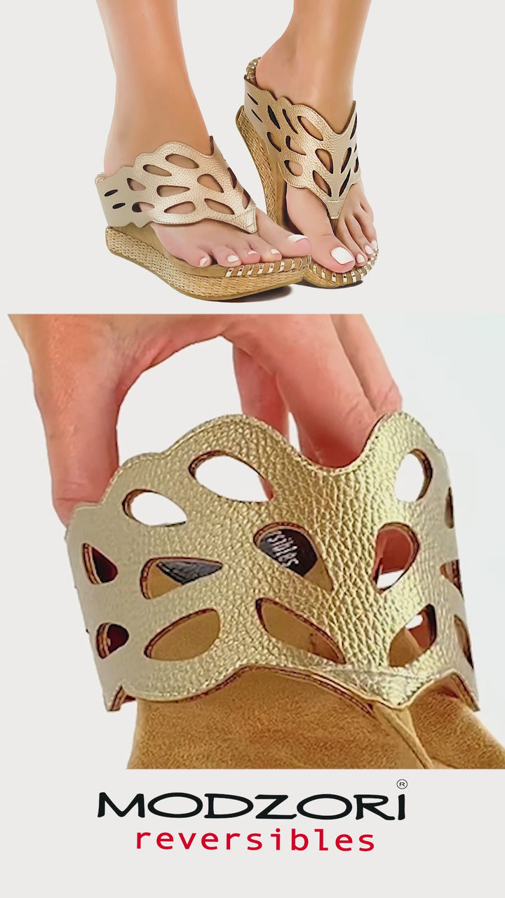 Troya 4 - Blush flips to Tan Metallic