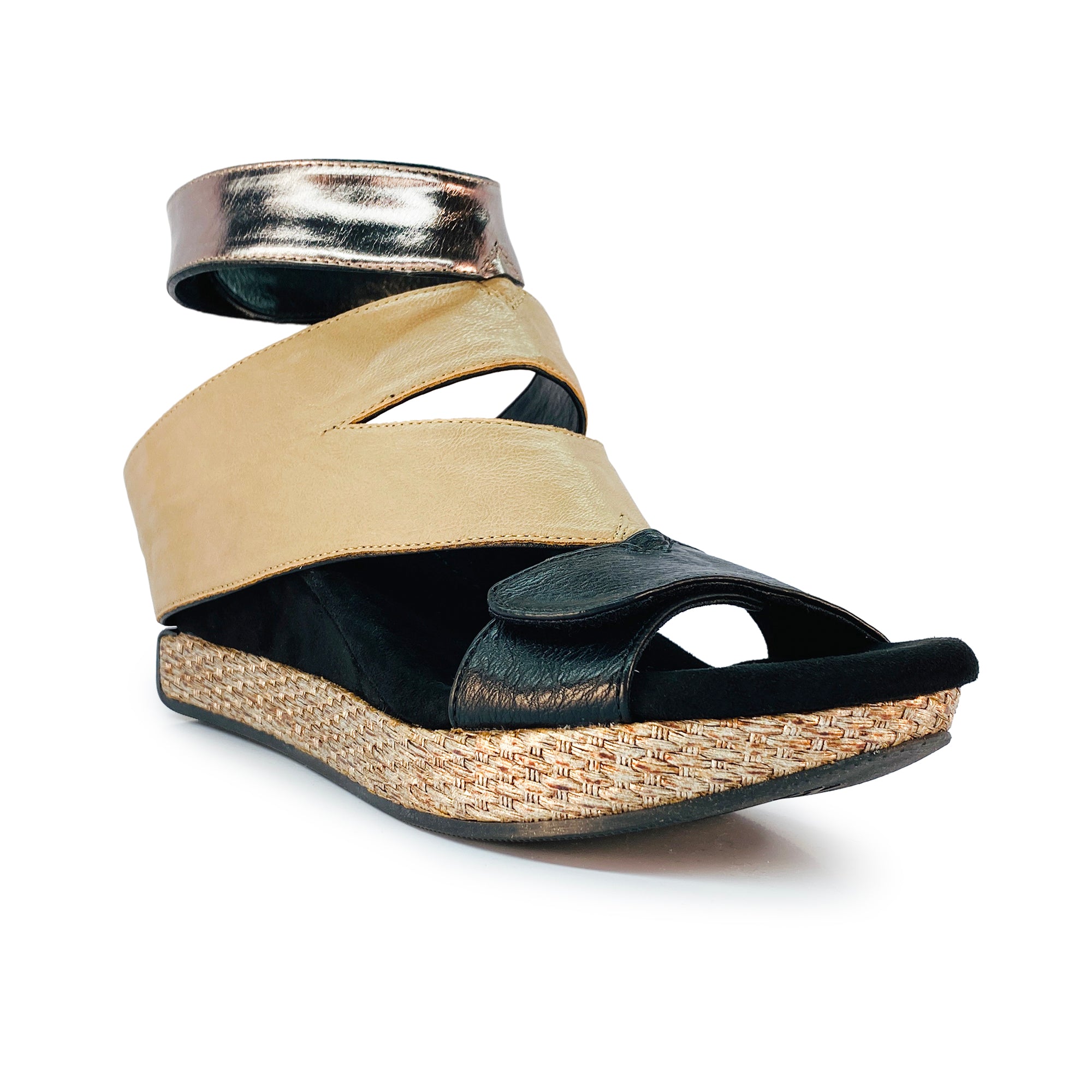 Olivia 2 - Taupe flips to Black - 4 Way Sandal – modzori.com
