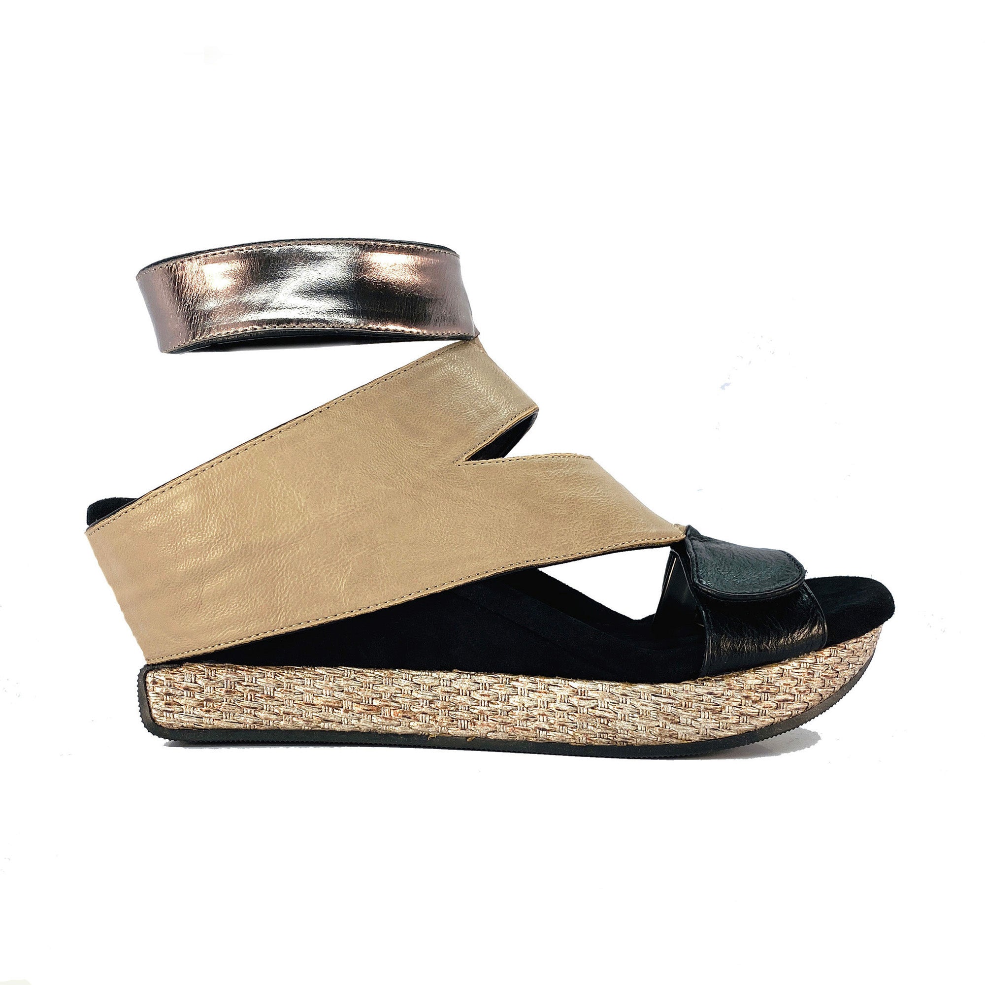 Olivia 2 - Taupe flips to Black - 4 Way Sandal – modzori.com